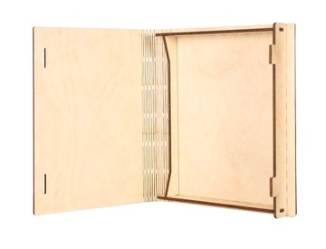 Drewniane pudełko na zdjęcia10x15 NAPIS +GRAFIKA