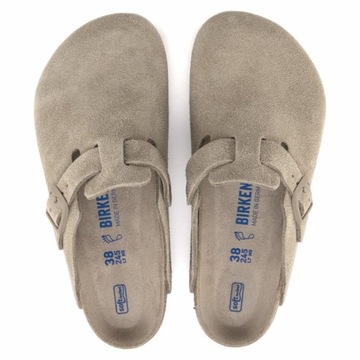 Beżowy Zamsz Buty Klapki Birkenstock r.43