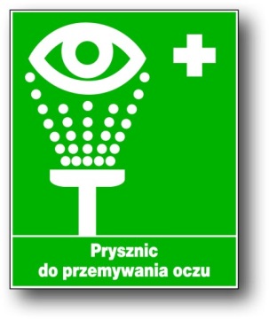 PRYSZNIC DO PRZEMYWANIA OCZU - ZIO-6 ZNAK TABLICA - PCV