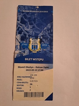 STOMIL OLSZTYN - DOLCAN ZĄBKI 23-05-2015