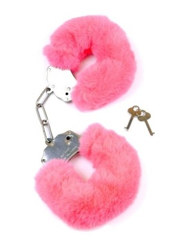 EROTYCZNE KAJDANKI Z RÓŻOWYM FUTERKIEM FURRY CUFFS