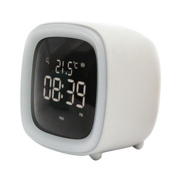 Cyfrowy budzik Podświetlany LCD Szafka nocna Szary