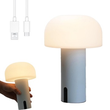 NOWOCZESNY STYL DOTYKOWA LAMPA BIURKOWA WODOODPORNY LAMPA STOŁOWA MUSHROOM