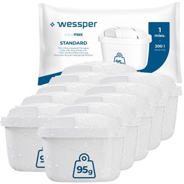 10x Filtr do dzbanka Dafi Astra Start zamiennik - Wessper aquamax STANDARD