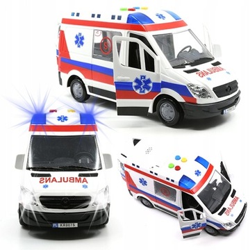 POGOTOWIE KARETKA AMBULANS ZABAWKA ŚWIATŁA SYRENA