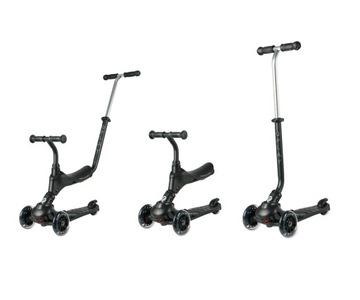 Самокат трехколесный с сиденьем, светодиодные колеса Sema Pro 3in1 Qplay