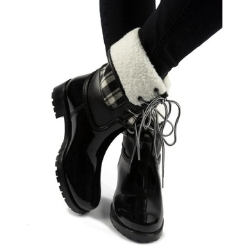 Женские утепленные резиновые сапоги Rain Way, клетчатые, 37