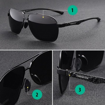Мужские поляризационные солнцезащитные очки UV400 PILOTKI KINGSEVEN.