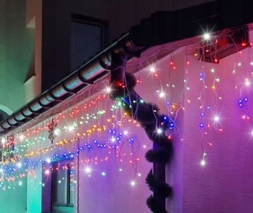 ICILS ГИРЛАНДНАЯ ШТОРА 500 LED МНОГОЦВЕТНАЯ + ВСПЫШКА