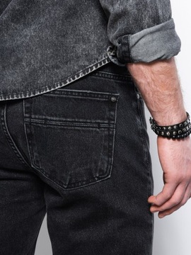 Spodnie męskie jeansowe P1028 czarne L