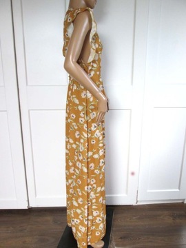 Boohoo długa max sukienka vintage w kwiaty kopertowa 12 M L 38 40 NOWA
