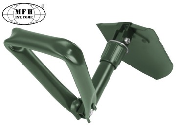 Складная военная лопата MFH Green OLIV Field Shovel с чехлом +Бесплатно