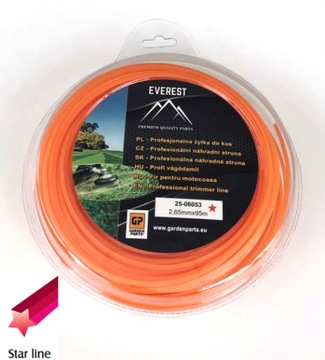 ŻYŁKA TNĄCA GWIAZDKA 2,65mm 95M EVEREST KOSA PODKASZARKA