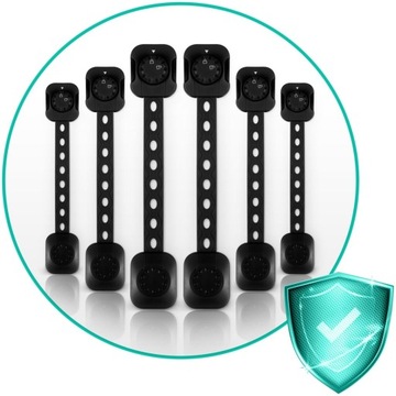 ЗАМОК ДЛЯ ЗАЩИТЫ ОТ ДЕТЕЙ ДЛЯ ШКАФОВ, ЯЩИКОВ, МЕБЕЛЬНЫХ ДВЕРЕЙ, 6 шт.