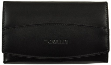 ELEGANCKI skórzany PORTFEL DAMSKI Cavaldi 01 blk