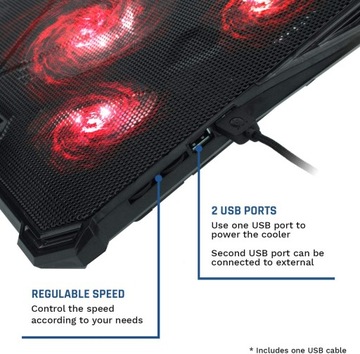 ОХЛАЖДАЮЩАЯ ПОДСТАВКА ДЛЯ НОУТБУКА XL СУПЕР ТИХАЯ