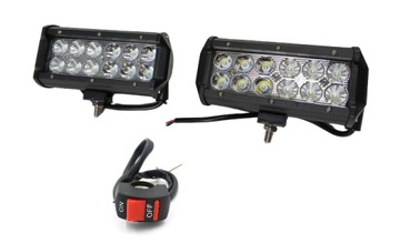HALOGENY LEDBARY LED COMBO 2x36W włącznik