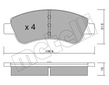ДИСКИ METELLI+колодки P CITROEN C3 II C4 I DS3 266MM