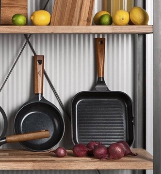 СКОВОРОДА GERLACH NATUR 20 24 28 СМ + СКОВОРОДА-ГРИЛЬ 28 СМ