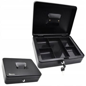 БОЛЬШАЯ МЕТАЛЛИЧЕСКАЯ КАССЕТА ДЛЯ ДЕНЕГ С КЛЮЧОМ