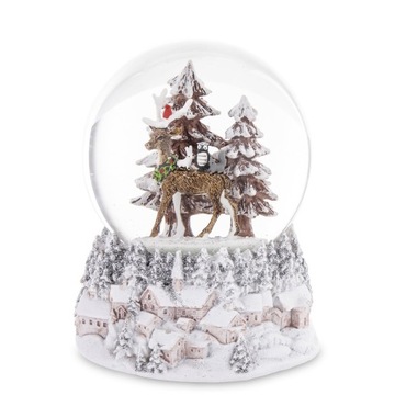 KULA ŚNIEŻNA SZKLANA ŚWIĘTA POZYTYWKA MIKOŁAJ