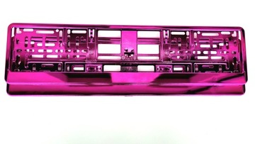 Ramka Tablicy Rejestracyjnej RÓŻOWY CHROM 2 sztuki