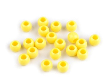 Koraliki plastikowe 6x8mm, duży otwór 50szt