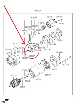 BENDIKS STARTÉR KIA OE 36160-42300