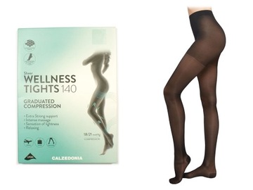 Calzedonia przejrzyste rajstopy Wellness Tights 140 DEN czarne - 5 - XL
