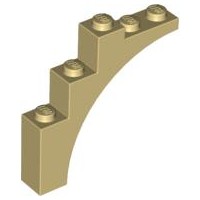 LEGO 2339 łuk arch 1x5x4 piaskowy 4szt.