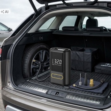BELAIDIS AUTOMOBILINIS KOMPRESORIUS ELEKTRINIS PADANGŲ SIURBLYS POWERBANK – nuotrauka 10