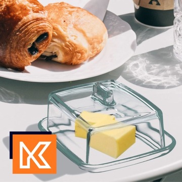 МАСЛЕНКА СТЕКЛЯННАЯ МАСЛЕНКА С КРЫШКОЙ 2 шт.