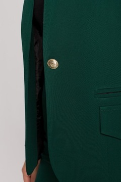 ŻAKIET DAMSKI MARYNARKA NARZUTKA ELEGANCKA NA GUZIK ZIELONA 42 XL