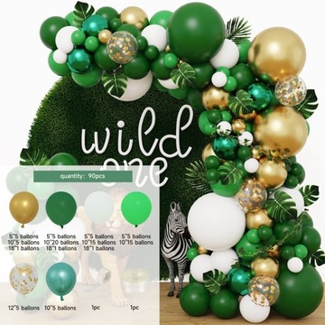 BALONY GIRLANDA DEKORACJA ZIELONY COLOR