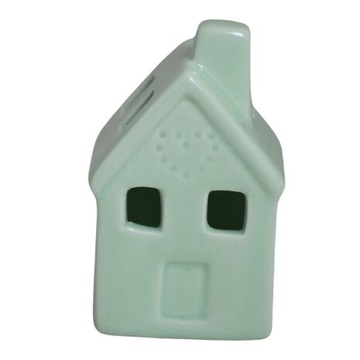 DOMEK DOM CERAMICZNY LED ŚWIECZNIK LAMPION FIGURKA CERAMICZNA NA PREZENT S