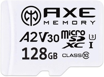 Карта AX microSDXC 128 ГБ A2 V30 U3 + адаптер SD