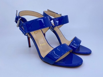 Szpilki sandały Sova 85 Electric Blue LOUBOUTIN