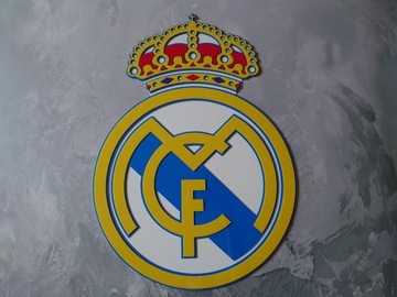 Гаджет клуба Реал Мадрид Герб на стену для гостиной, подарок мужу, парню