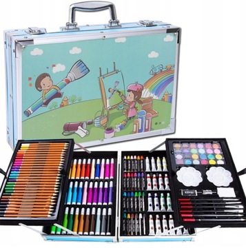 ХУДОЖЕСТВЕННЫЙ НАБОР ДЛЯ РАСКРАСКИ ЧЕМОДАНА + БЕСПЛАТНЫЙ БЛОК ДЛЯ РИСОВАНИЯ BAMBINO