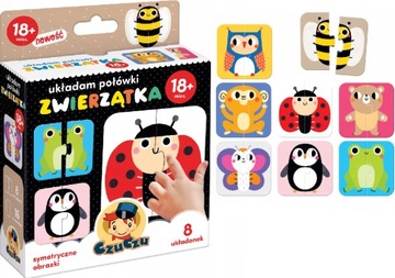 CZUCZU PUZZLE UKŁADAM POŁÓWKI ZWIERZĄTKA 18m+