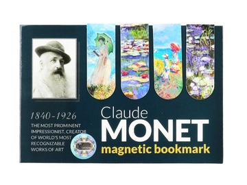 Zestaw 4 zakładek do książek książki magnetyczne C. Monet CARMANI