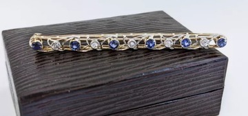 КРАСИВАЯ ЗОЛОТАЯ БРОШЬ С БРИЛЛИАНТАМИ 0,15КАРАТ ПР. 585 4.59Г