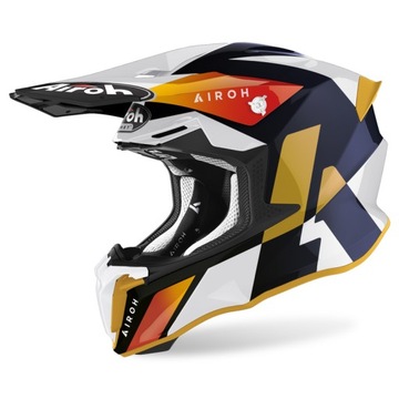 Kask cross,ENDURO AIROH TWIST 2.0 BLUE ORANGE L