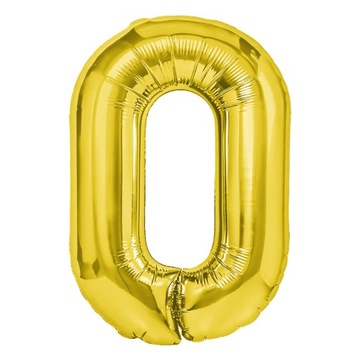 Balony Foliowe,Balon foliowy CYFRA 0 złoty 40 cm