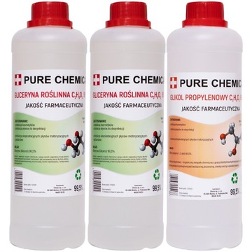 2x GLICERYNA I GLIKOL CZYSTY BEZWONNY ZESTAW GLIKOL I GLICERYNA 3L 3000ml