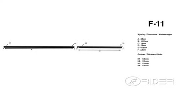 Боковые молдинги Fiat Croma 2005-07