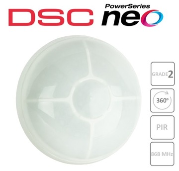 PG8862 BEZPRZEWODOWA SUFITOWA CZUJKA CZUJNIK DETEKTOR RUCHU PIR NEO DSC