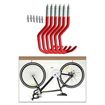 ДЕРЖАТЕЛЬ ДЛЯ ВЕЛОСИПЕДА ДЛЯ ГАРАЖА, ЛЕСТНИЦА, КАБЕЛИ, САДОВЫЙ ИНСТРУМЕНТ, 6 ШТ.