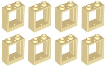 LEGO Okno 1x2x2 Piaskowy Tan 8 sztuk 60592