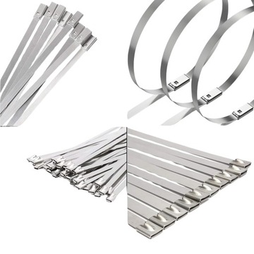 Opaski Zaciskowe Kablowe Trytytki Nierdzewne Metalowe 4,6X200 100szt 20 cm